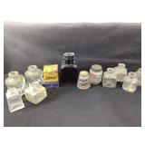 12 Ink Bottles - Some Labels and Box