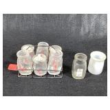 Mini Dairy Cream Bottles & Wire Holder Daricraft +