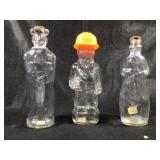 Human Fig Clear Glass Bottles Mennen Washington +