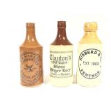 Beer - 3 Ginger Beer Stoneware Pint Bottles
