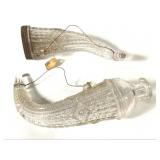 2 Powder Horn Bottles - 1 Cork Top