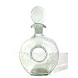 Decanter - 10.75" Early Blown Etched Dated 1742