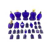 Cobalt Blue Perfume - Cologne Bottles  6" to 2"