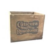 Apothecary Wooden Crate Cuticura Resolvent