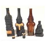 Liquor - 5 Inca Pisco Liqueur - Figural - Labels