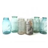 Jars - 6 Ball & Economy - 1 W/Original Paper