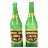 (2)11.5" French Lick IN Valley Spring Water Bottle