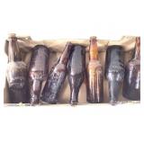 Beer - 7 Amber Embossed Gettelman Cincinnati Elgin