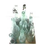 Beer / Soda - Vtg Aqua Indiana Bottling Co. Bots