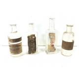 Apothecary - 4 Cork Tops w/Labels