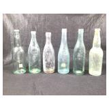 Blob Top Beer - 6 Aqua, Green, Clear Vtg Beers