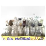 26 Clear Antique Bottles