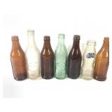 7 Antique Soda Bottles - Bloomington Club Cola NY