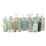 40 Mixed Antique Bottles - Some Embossed