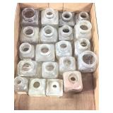 Ink - 20 Clear Square Block Style Inkwells