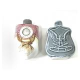 Antique Porcelain Pocket Flask - Elks