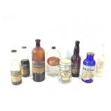 Food - Mixed Vtg Household Bottles w/ Paper Labels