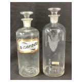 Apothecary Bottles Glass Label & Stoppers
