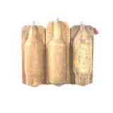 3 Antique Wood Bottle Molds