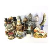 Decanters - 12 Beam & Other Animal Figurals
