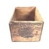 Gibbs Preserving Co- Baltimore - Wood Crate