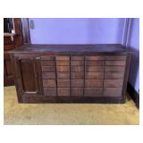 74 1/4"L x 28 1/4"W x 37"H 30 Drawer Cabinet