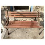 Iron & Wood Slat Park Bench