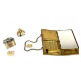 MCM MOP & Brass Purse w Perfume & Lighter