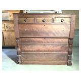 Early Cherry 7 Dwr Dresser (Carved 1/2 Columns)