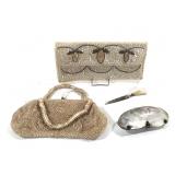 Sequin Purse W/ Shell Clasp And File