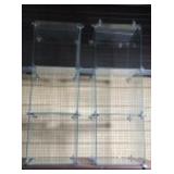 Stackable Glass Shelving Cubicle Display Case