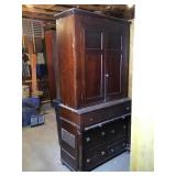 Antique Server w Hutch Top for Restoration