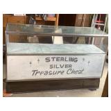 "Sterling Silver" Treasure Chest Display Case