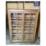 Primitive Pine Two Door Display Cabinet