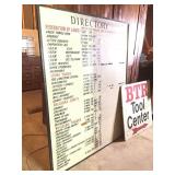 Large Union Directory Sign & BTR Tool Sign