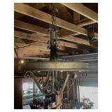 Lg Heavy Cast Iron 10 Lite Chandelier