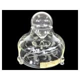 Early German Blown & Etched Glass 2 Pc Fly Trap