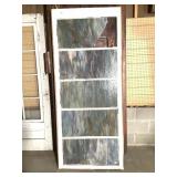 5 Panel Stained Glass Door (1 Broken Panel)