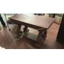 Vintage Wooden Table On Casters