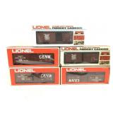5x Lionel Boxcars 6-9786 and 6-9423 w/ Boxes