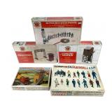 Plasticville Buildings and Figures in Orig Boxes