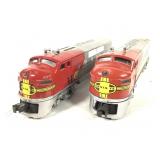 Lionel O-Gauge Santa Fe F-3 Engines AA 2342 & 2333