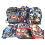 6pcs Backpacks, Batman, Superman, Avengers+
