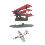 Cast Iron Tri-Plane Doorstop, Battleship Replica +
