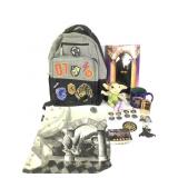 Harry Potter Backpack, Mug, Pins, Doll, Bracelets+