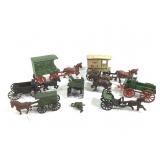Cast Iron Horse & Wagon Figures