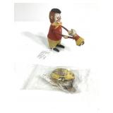 1940s German Schuco Wind-Up Clown Toy +