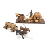 Hofbrauhaus German Carved Wood Beer Wagon +