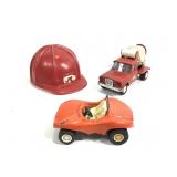 Tonka Dune Buggy Cement Mixer Truck ERTL Hard Hat