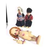 VTG Chalkware Kewpie & Dutch Dolls